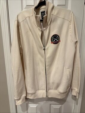 Lake Girl Cream Zip-Up Jacket with Embroidered Crest